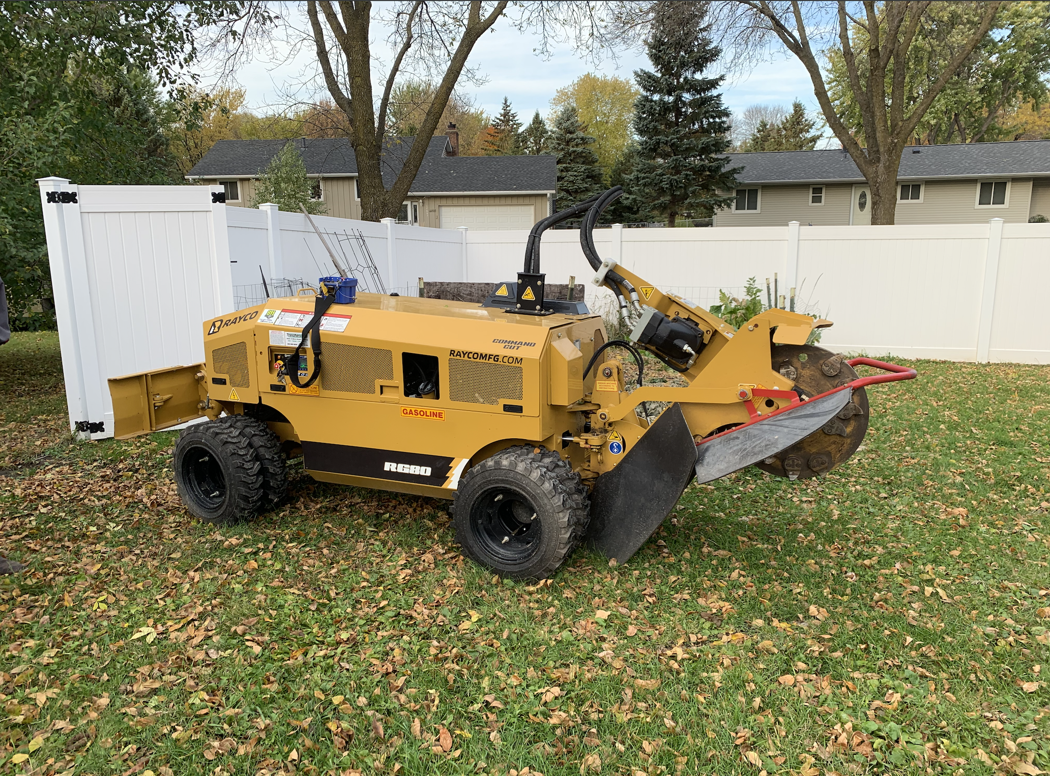 Finished stump grinding job in Prior Lake, MN