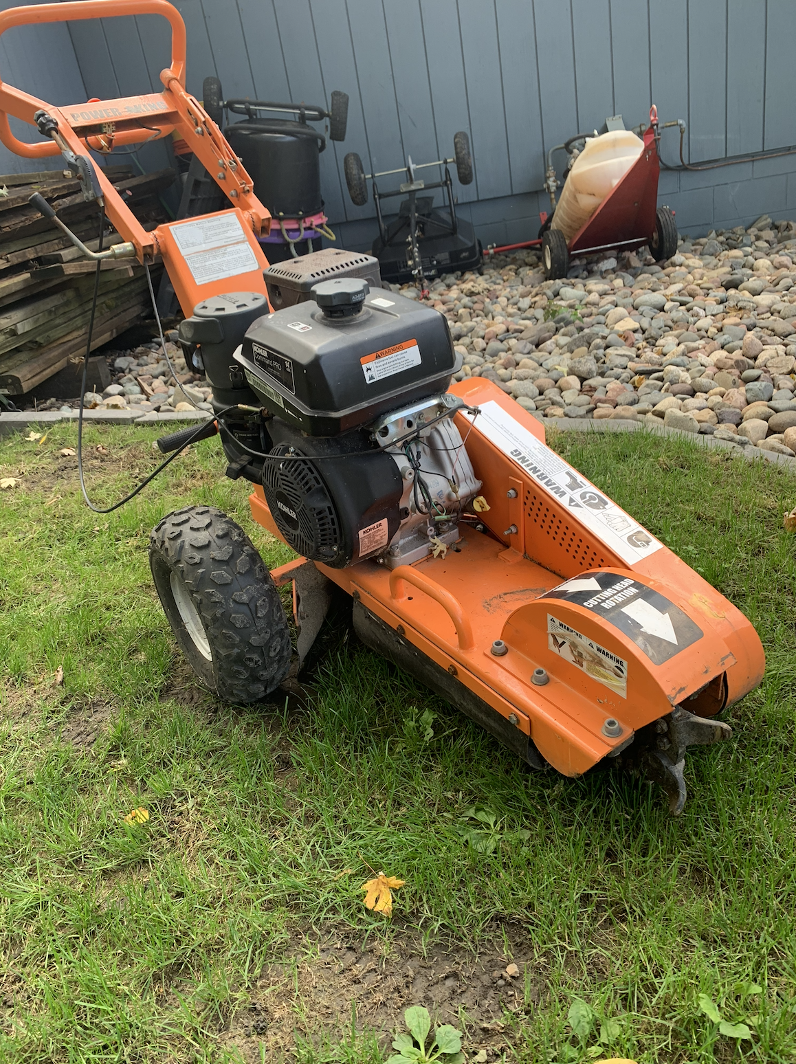 Finished stump grinding job in Shakopee, MN