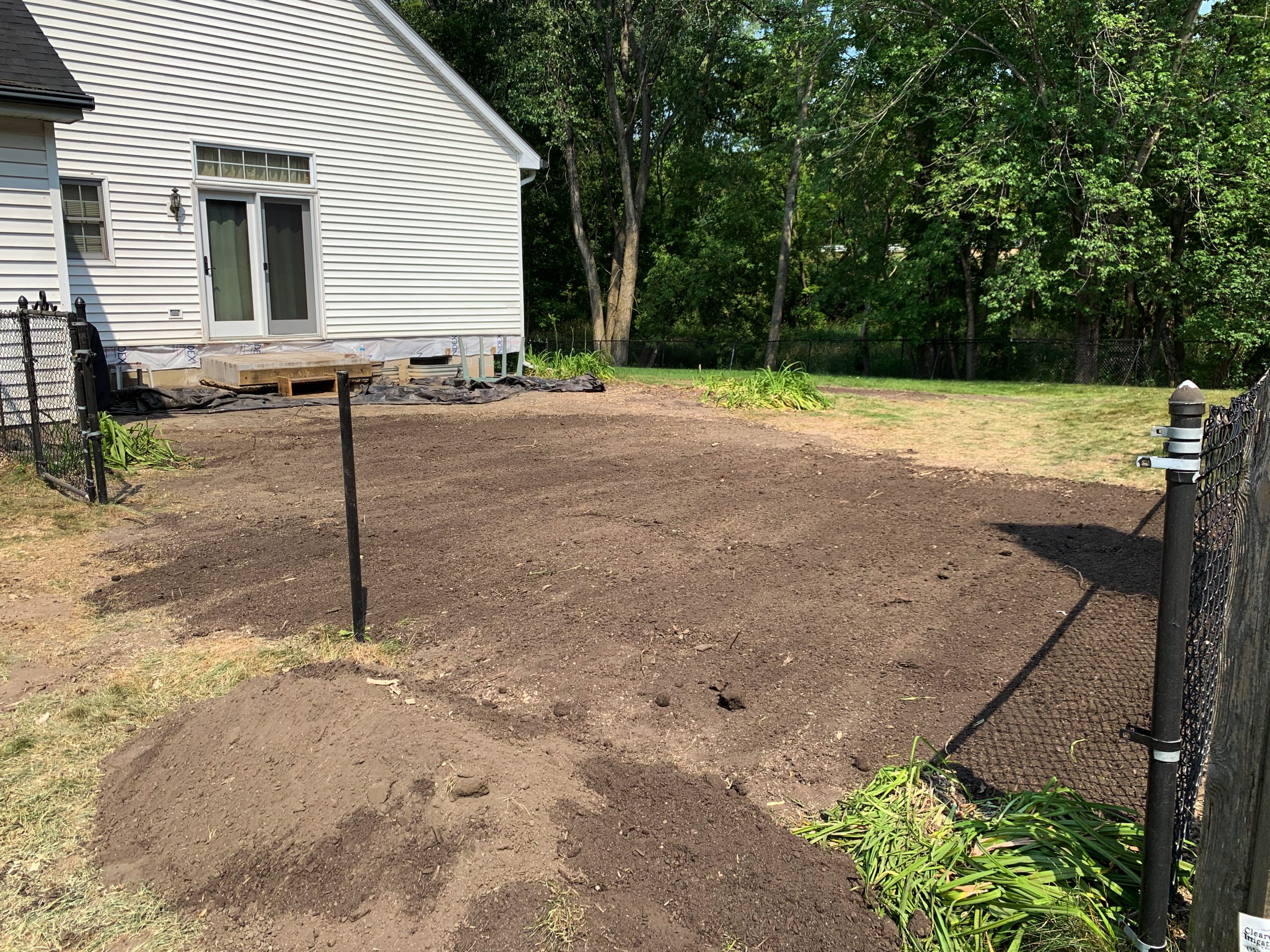 Finished stump grinding job in Apple Valley, MN